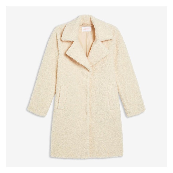 Joe Fresh Long Cream Teddy Coat | Size M - Picture 8 of 8